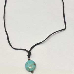 necklace turquoise adjustable pendant pre owned